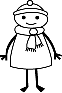 boy-winter-scarf Illustrated sketch of a skier
