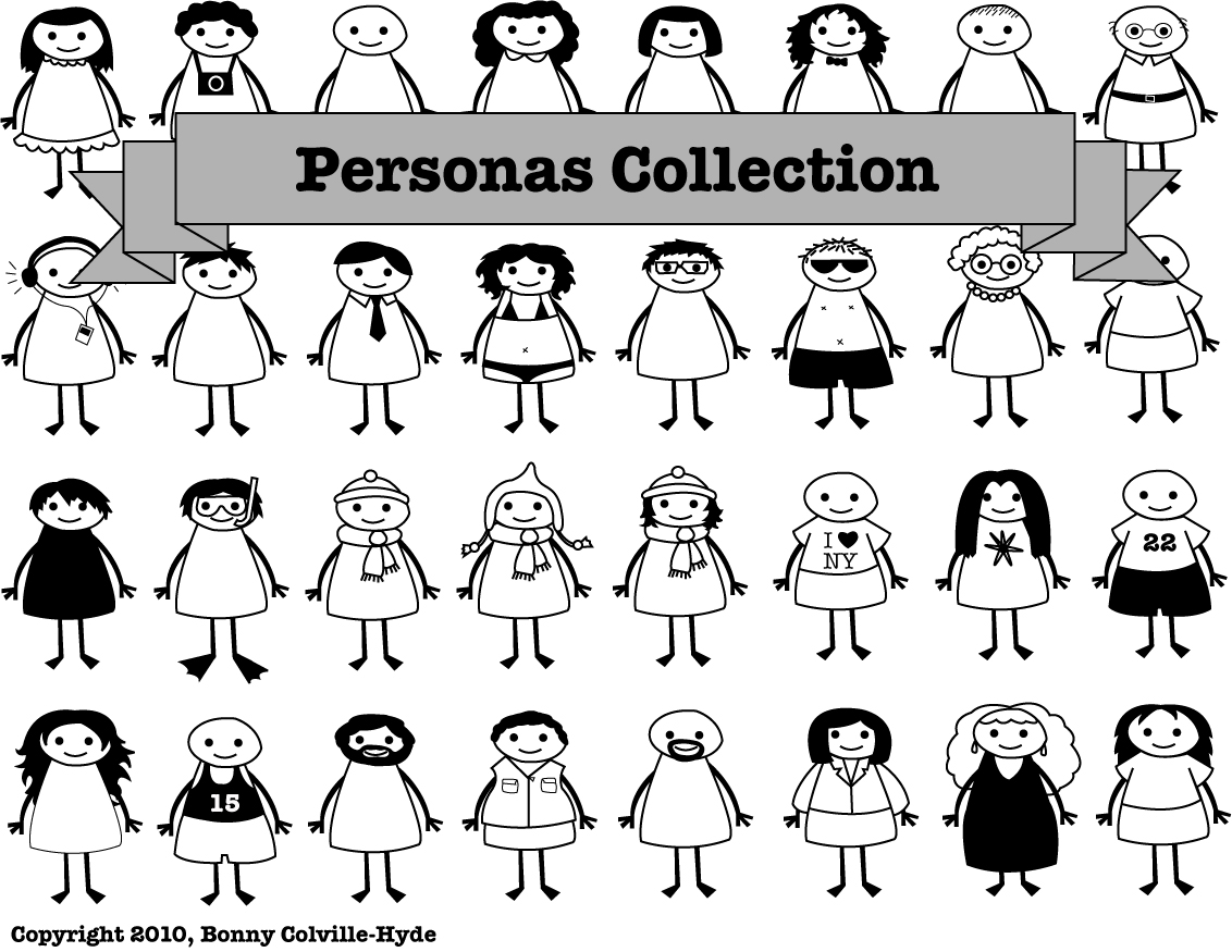 Collection of illustrated characters